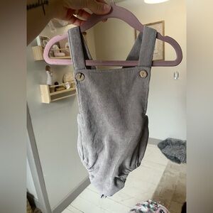 Gray Corduroy romper